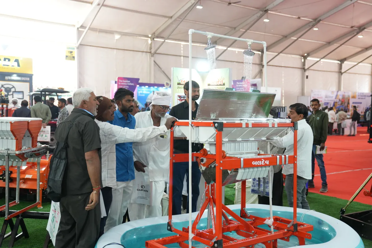 Exhibition hall at Agri World Expo, the concurrent exhibition