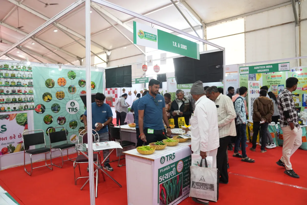 Exhibition hall at Agri World Expo, the concurrent exhibition