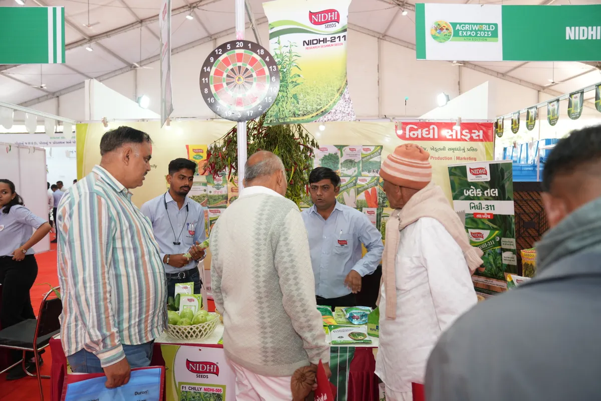 Exhibition hall at Agri World Expo, the concurrent exhibition