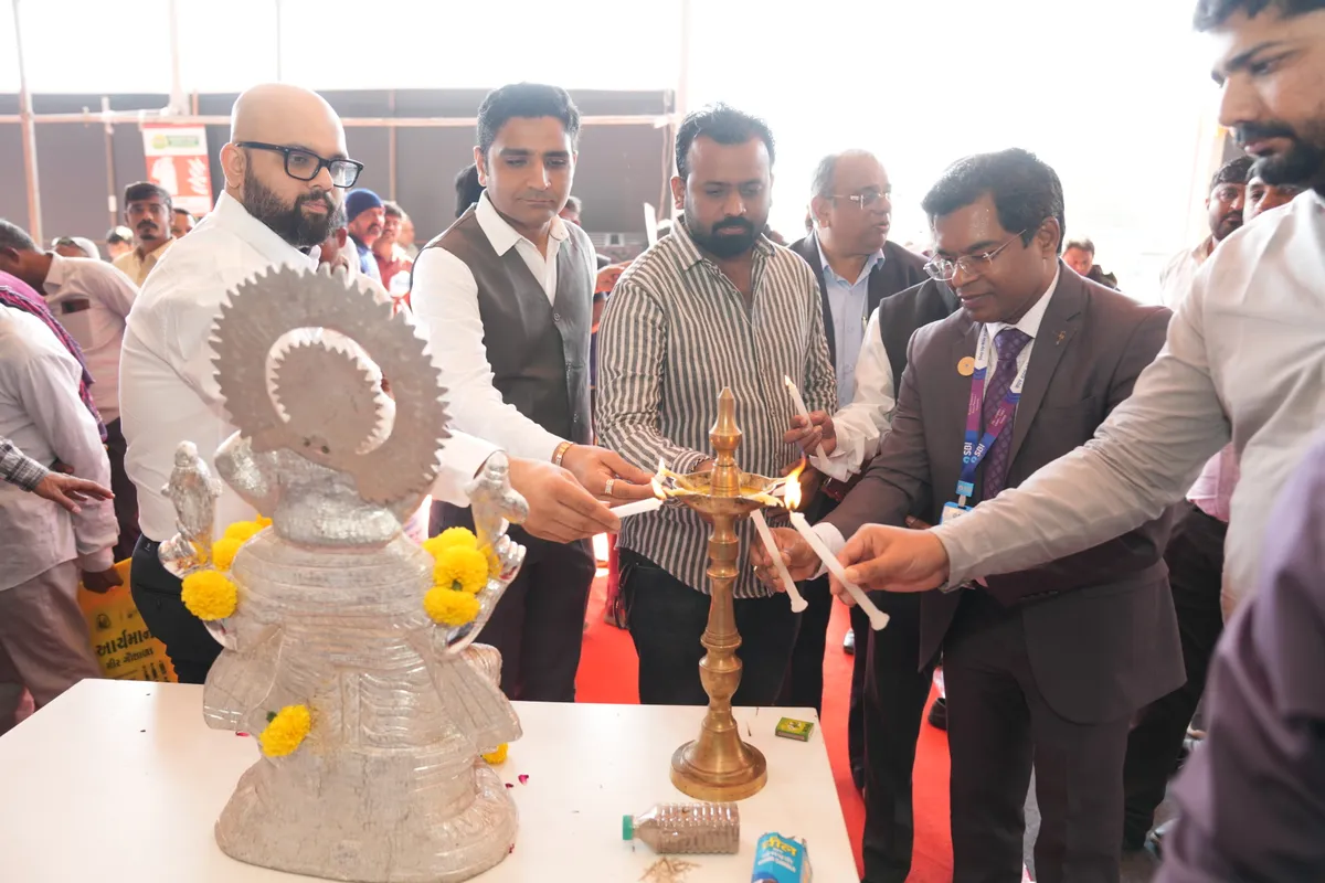 Exhibition hall at Agri World Expo, the concurrent exhibition