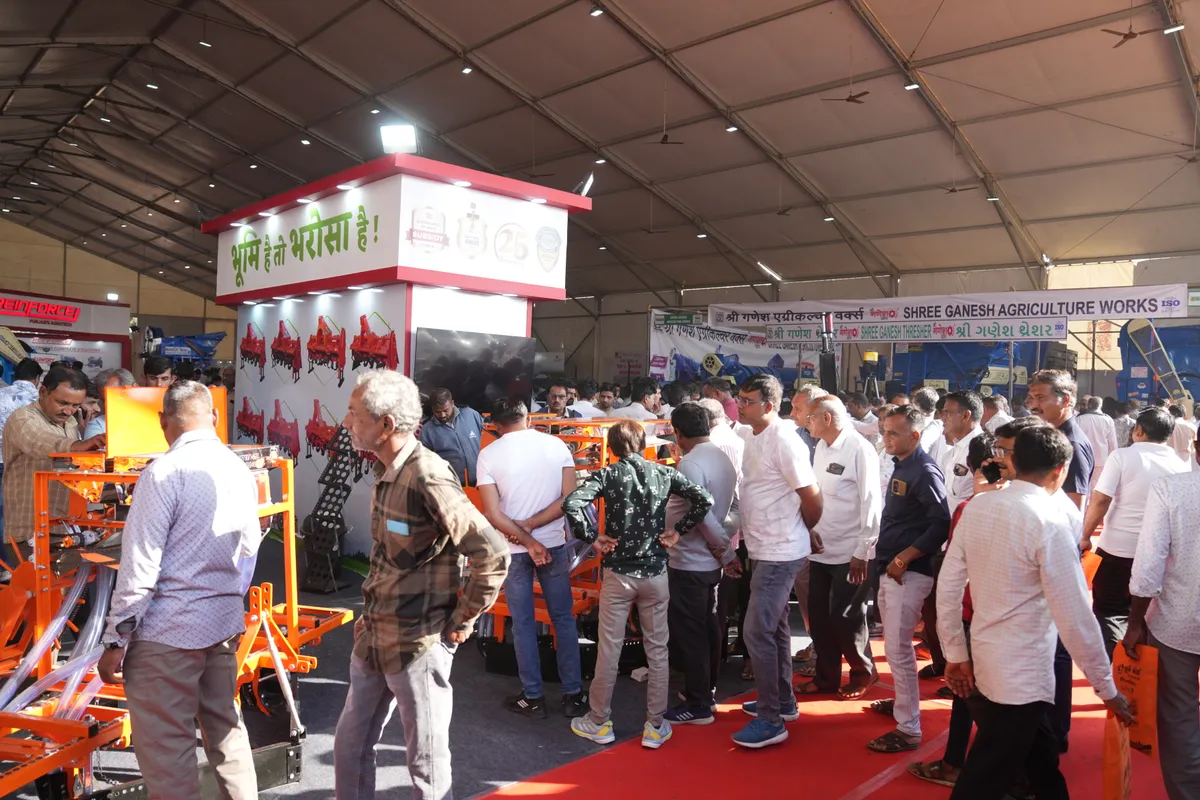 Exhibition hall at Agri World Expo, the concurrent exhibition