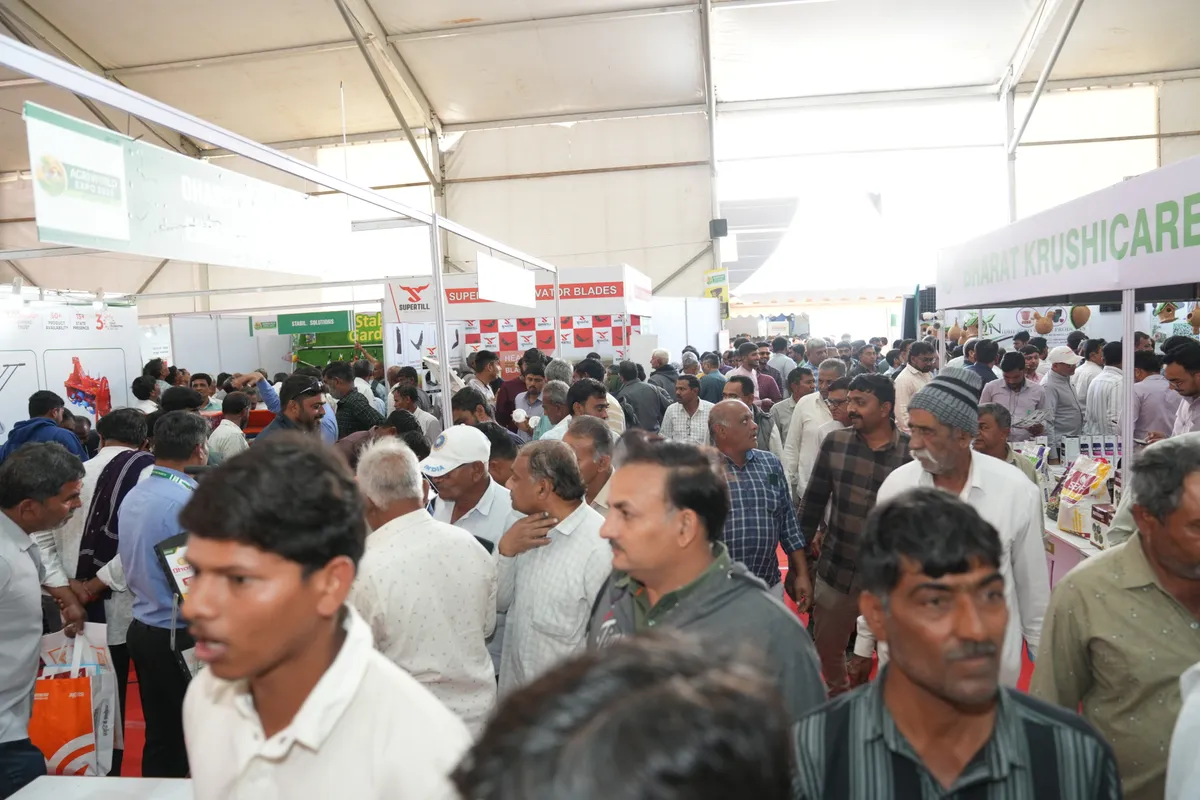 Exhibition hall at Agri World Expo, the concurrent exhibition