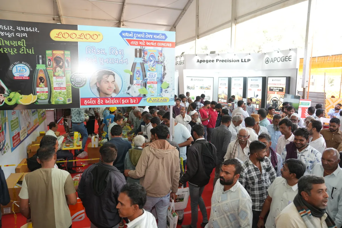 Exhibition hall at Agri World Expo, the concurrent exhibition