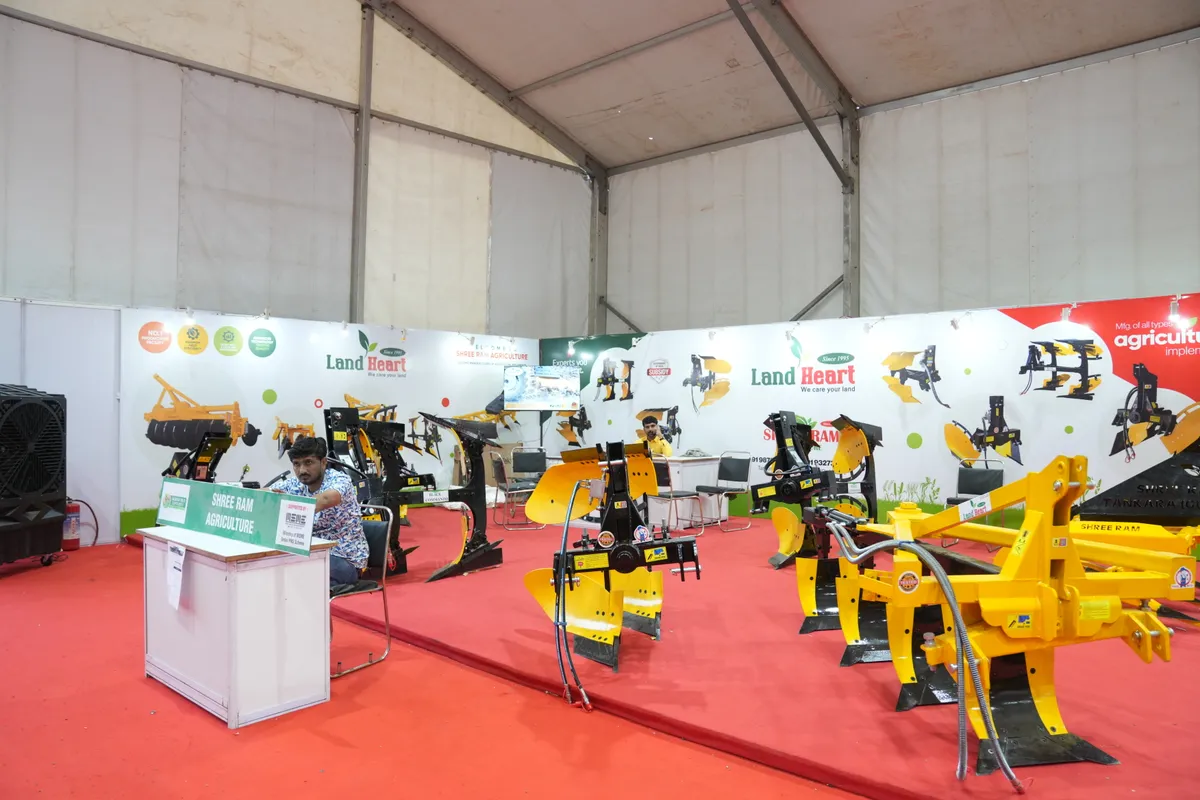 Exhibition hall at Agri World Expo, the concurrent exhibition