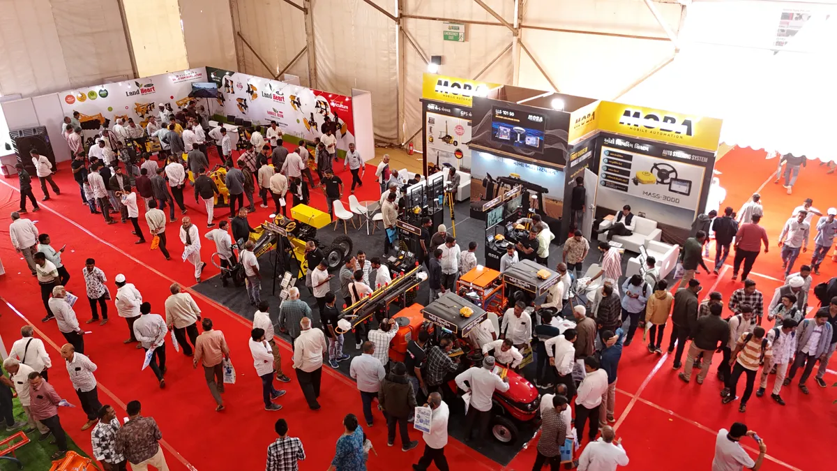 Aerial view of the Agri World Expo exhibition grounds