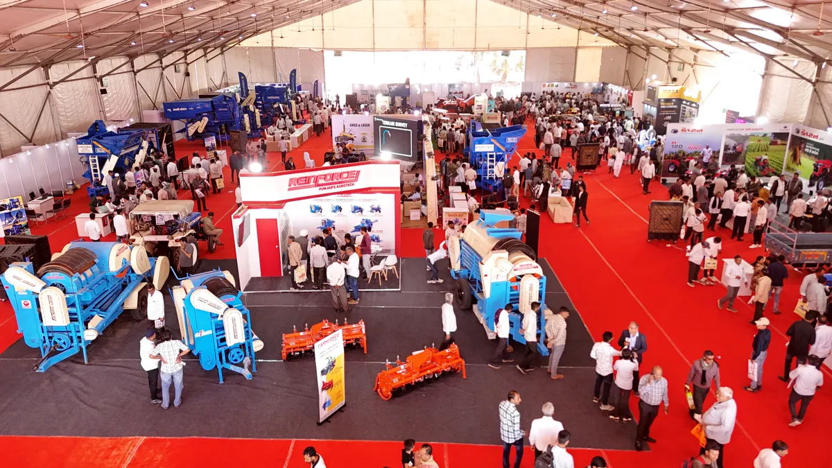 Aerial view of the Agri World Expo exhibition grounds