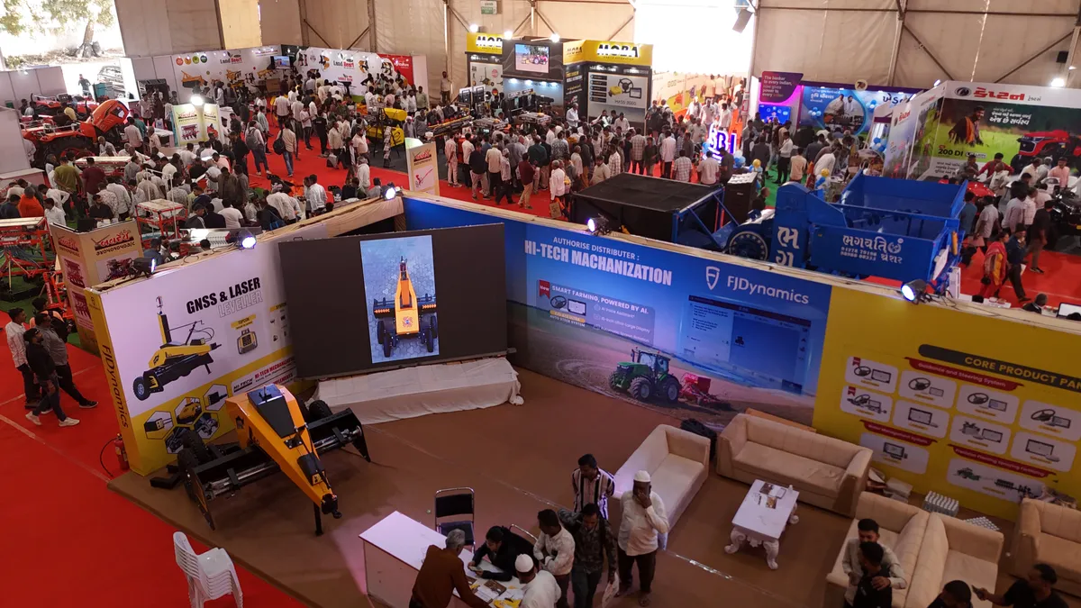 Aerial view of the Agri World Expo exhibition grounds