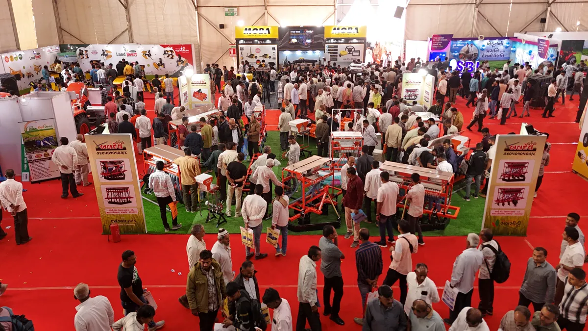Aerial view of the Agri World Expo exhibition grounds
