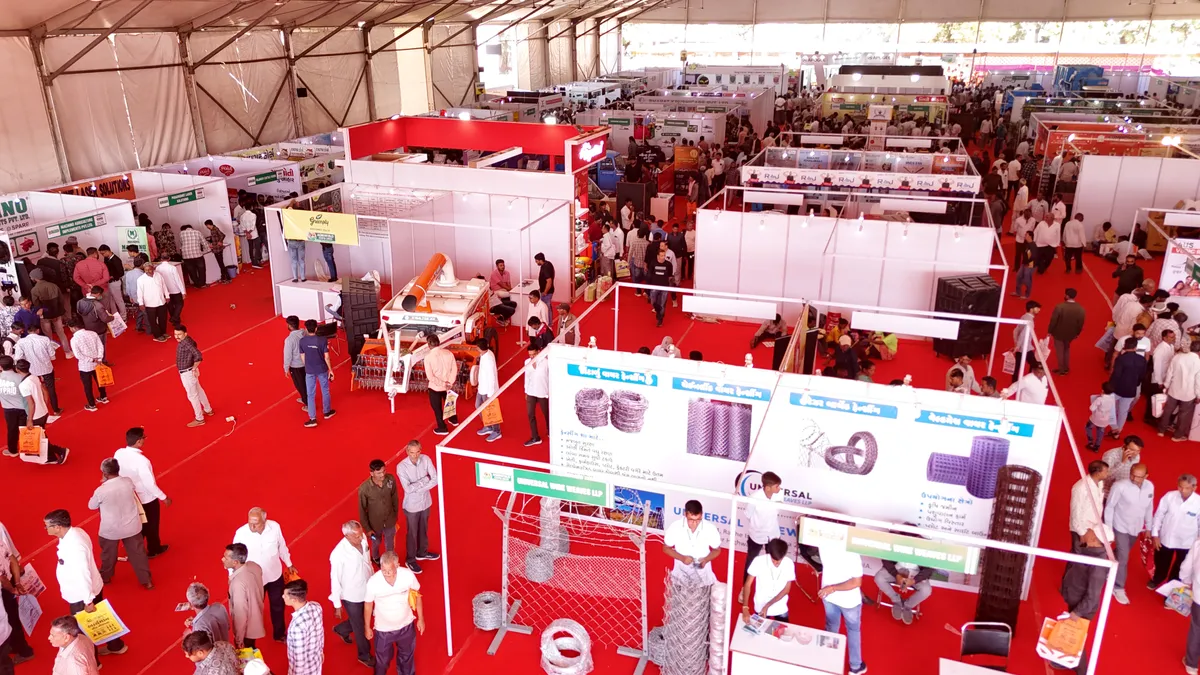 Aerial view of the Agri World Expo exhibition grounds
