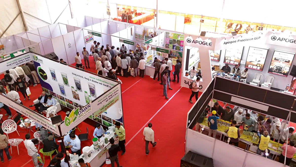 Aerial view of the Agri World Expo exhibition grounds