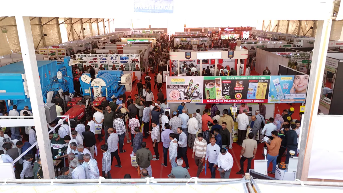 Aerial view of the Agri World Expo exhibition grounds