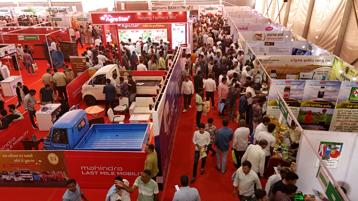 Aerial view of the Agri World Expo exhibition grounds