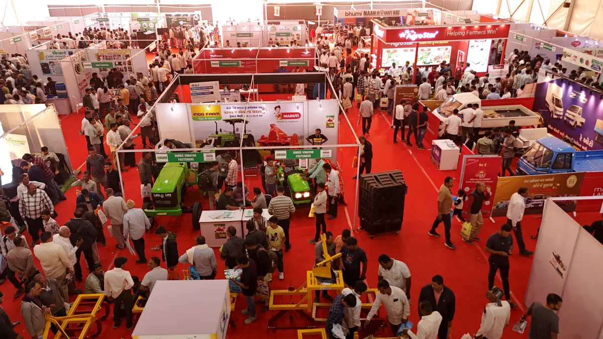 Aerial view of the Agri World Expo exhibition grounds